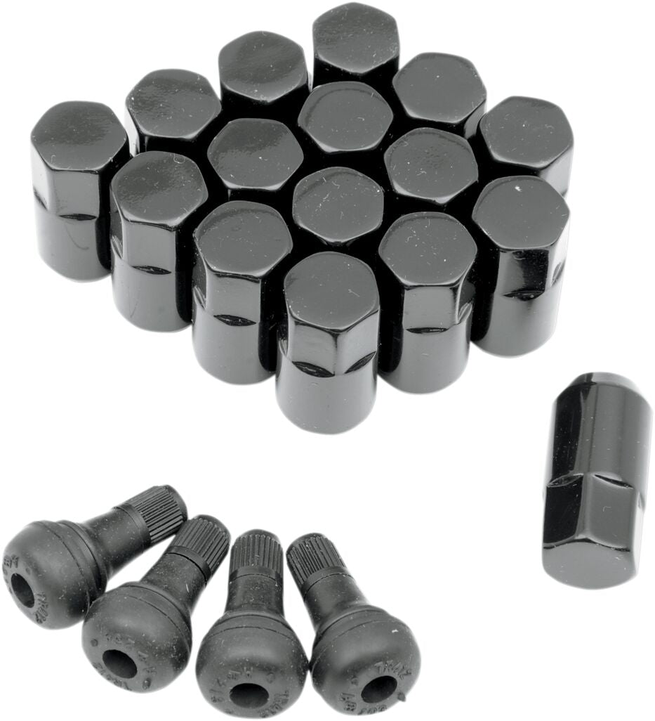 Moose Offroad Four Wheel Lug Nut 3/8 Black 16 Pk