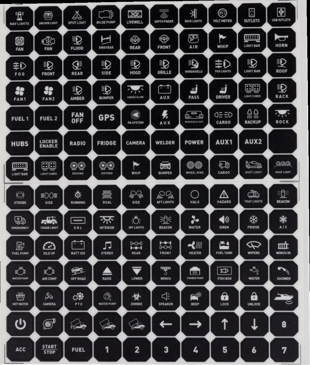 Moose Offroad Hard Parts Universal Gang Switch 12 Panel