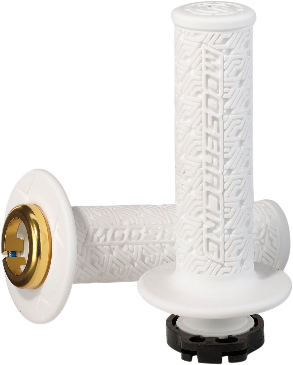 Moose Offroad Hard Parts Grip Lock On Moose Wh/Gd