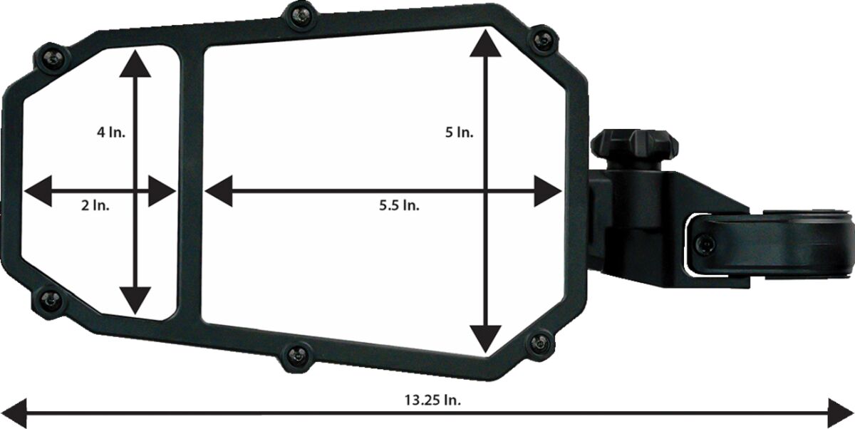 Moose Offroad Four Wheel Mirror Side W/Blndspt Mse