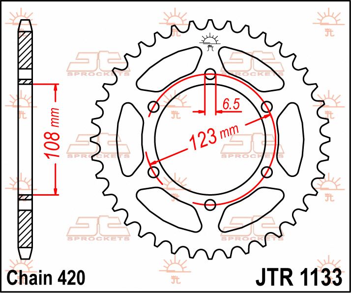 Jt Sprockets Sprocket Rear 53 T 420