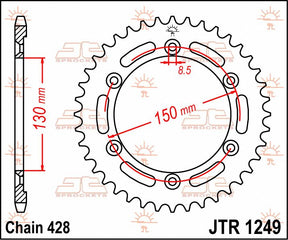 Jt Sprockets Sprocket Rear 51 T 428