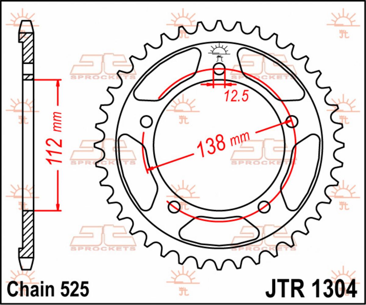 Jt Sprockets Sprocket Rear 44 T 525