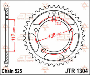 Jt Sprockets Sprocket Rear 44 T 525
