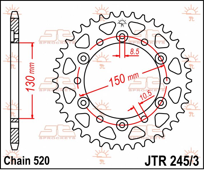 Jt Sprockets Sprocket Rear 45 T 520