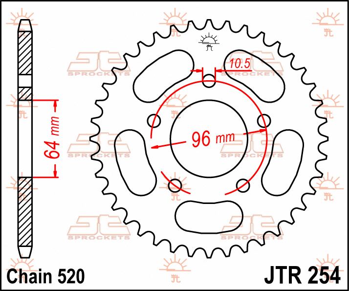 Jt Sprockets Sprocket Rear 37 T 520