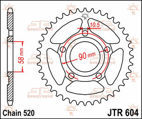 Jt Sprockets Sprocket Rear 38 T 520