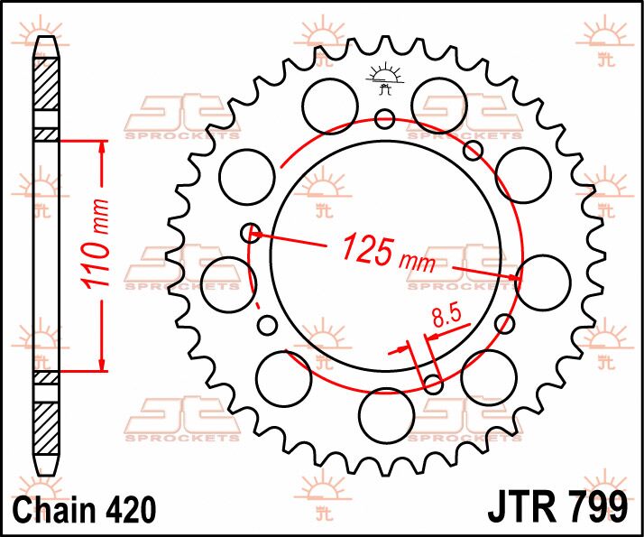Jt Sprockets Sprocket Rear 50 T 420