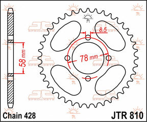 Jt Sprockets Sprocket Rear 49 T 428