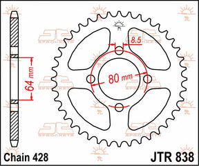 Jt Sprockets Sprocket Rear 45 T 428