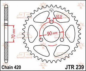 Jt Sprockets Sprocket Rear 36 T 420