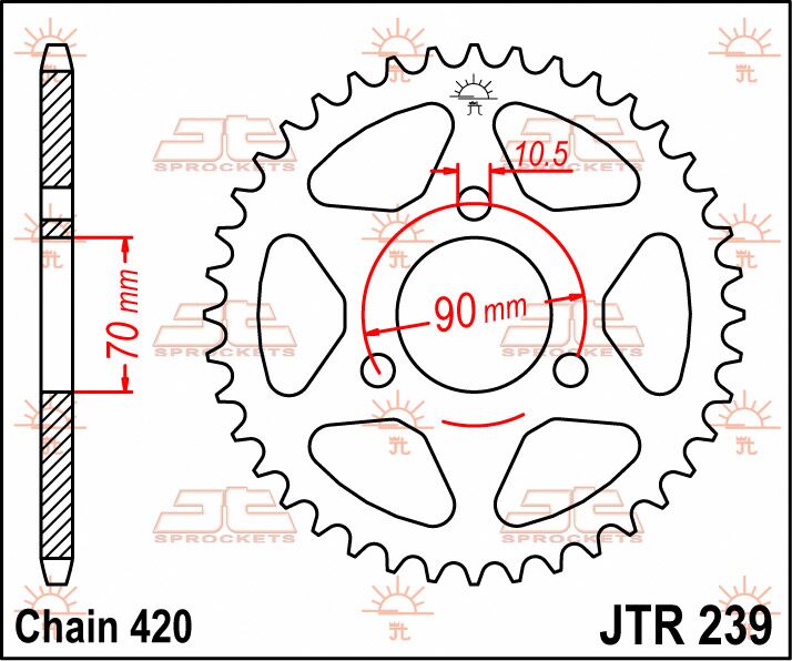 Jt Sprockets Sprocket Rear 36 T 420