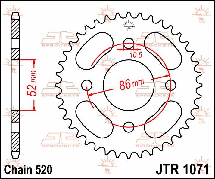 Jt Sprockets Sprocket Rear 30 T 520