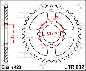 Jt Sprockets Sprocket Rear 38 T 420