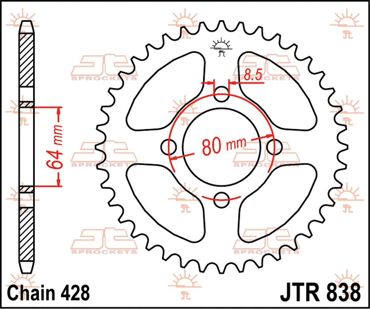 Jt Sprockets Sprocket Rear 39 T 428