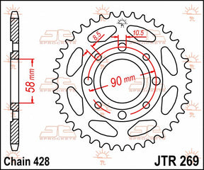 Jt Sprockets Sprocket Rear 40 T 428