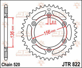 Jt Sprockets Sprocket Rear 41 T 520