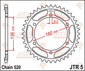 Jt Sprockets Sprocket Rear 44 T 520