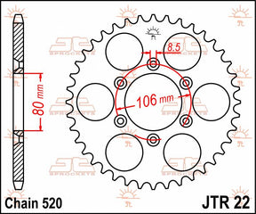 Jt Sprockets Sprocket Rear 45 T 520