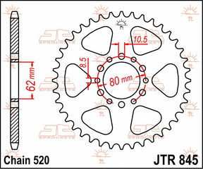 Jt Sprockets Sprocket Rear 45 T 520