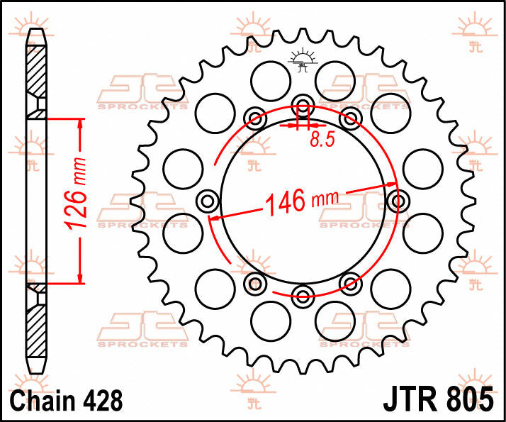 Jt Sprockets Sprocket Rear 50 T 428