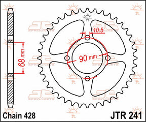 Jt Sprockets Sprocket Rear 53 T 428