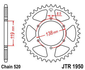Jt Sprockets Rear Sprocket 48 T 520