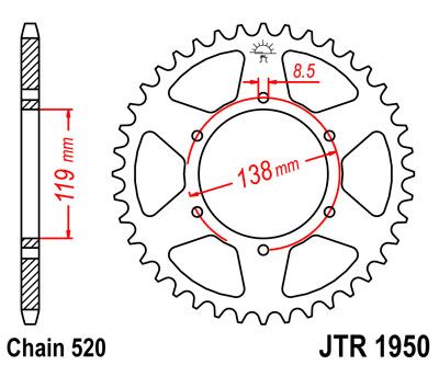 Jt Sprockets Rear Sprocket 48 T 520