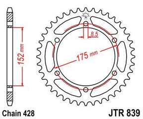 Jt Sprockets Sprocket Rear 51 T 428