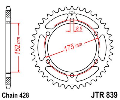 Jt Sprockets Sprocket Rear 51 T 428