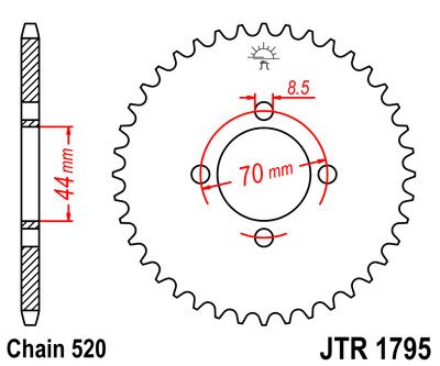 Jt Sprockets Sprocket Rear 24 T 520