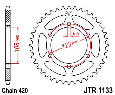 Jt Sprockets Sprocket Rear 65 T 420