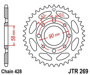 Jt Sprockets Sprocket Rear 52 T 428
