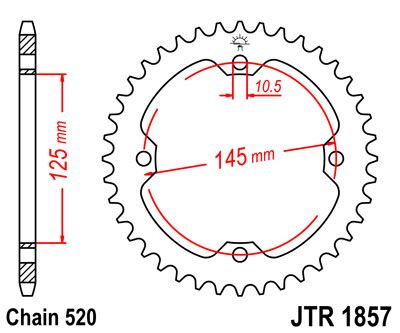 Jt Sprockets Sprocket Rear 38 T 520 Blk