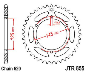 Jt Sprockets Sprocket Rear 45 T 520 Blk