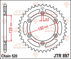 Jt Sprockets Sprocket Rear 53 T 520
