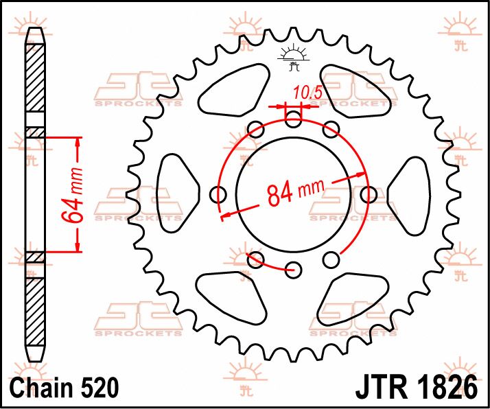 Jt Sprockets Sprocket Rear 37 T 520