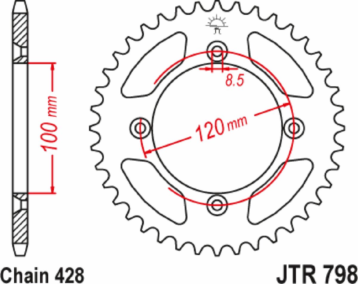 Jt Sprockets Sprocket Rr Yamaha 51 T