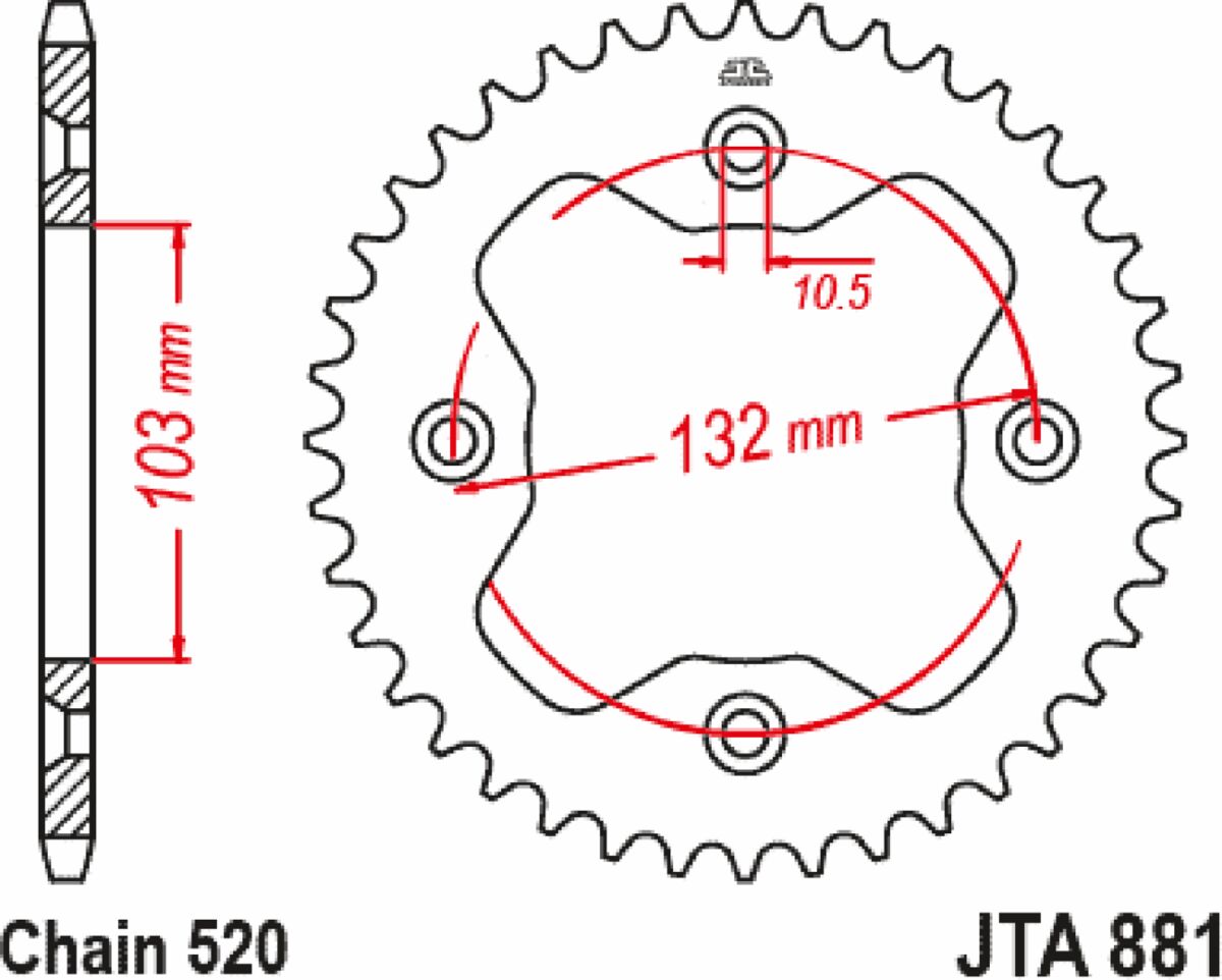 Jt Sprockets Sprocket Rl 520 38 T Org