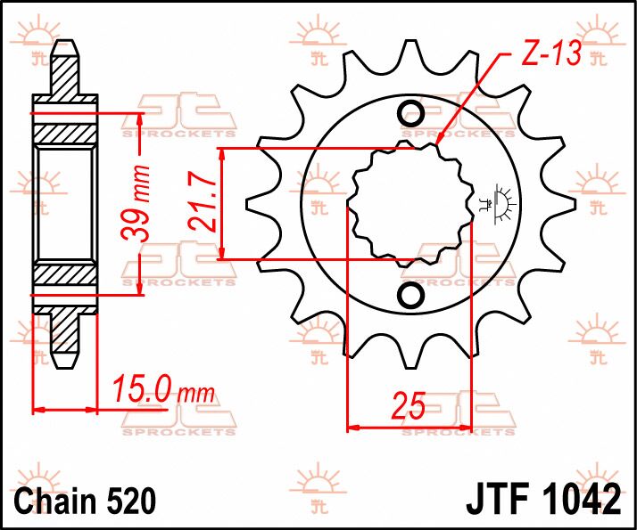 Jt Sprockets Sprocket Front 14 T 520