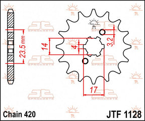 Jt Sprockets Sprocket Front 11 T 420