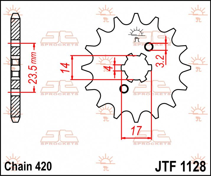 Jt Sprockets Sprocket Front 11 T 420