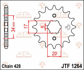 Jt Sprockets Sprocket Front 17 T 428