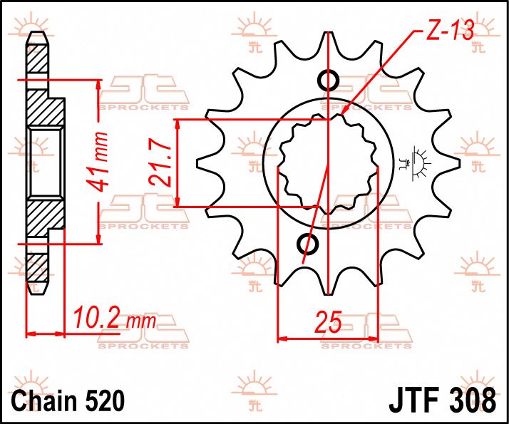 Jt Sprockets Sprocket Front 14 T 520