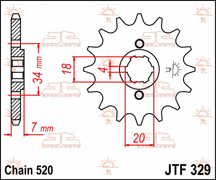 Jt Sprockets Sprocket Front 14 T 520