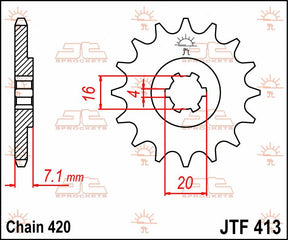 Jt Sprockets Sprocket Front 12 T 420