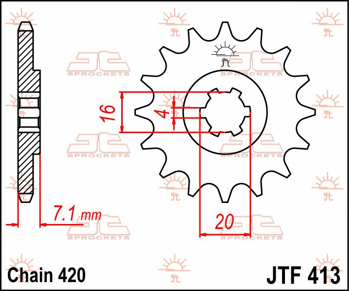 Jt Sprockets Sprocket Front 12 T 420