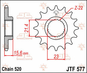 Jt Sprockets Sprocket Front 14 T 520