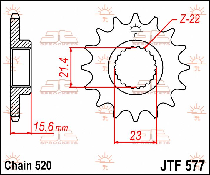 Jt Sprockets Sprocket Front 14 T 520