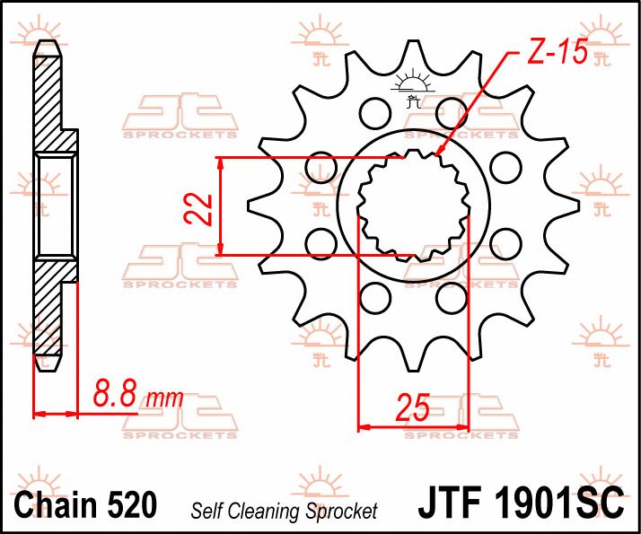 Jt Sprockets Sprocket Front 15 T 520 Sc